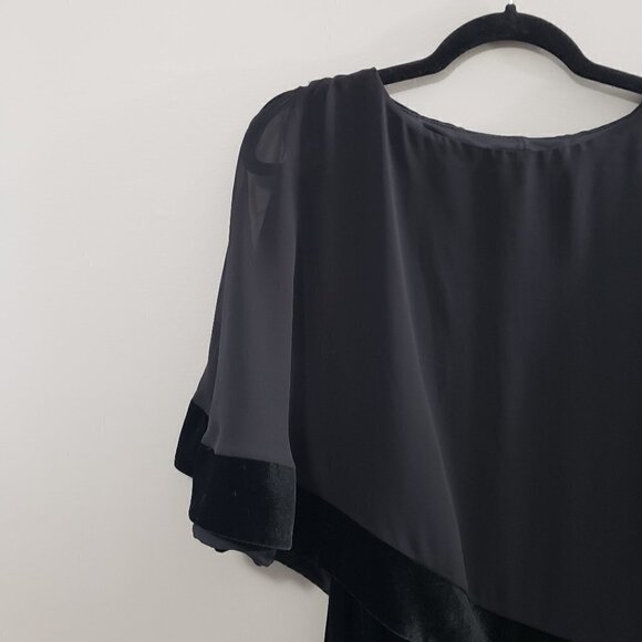 NEW Lori Michaels Little Black Dress Velour Sz S - Picture 4 of 10